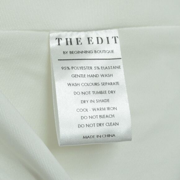 The Edit Women's M Alissa Formal Slip Dress White Low Back High Slit Bridal NWT - Picture 10 of 16